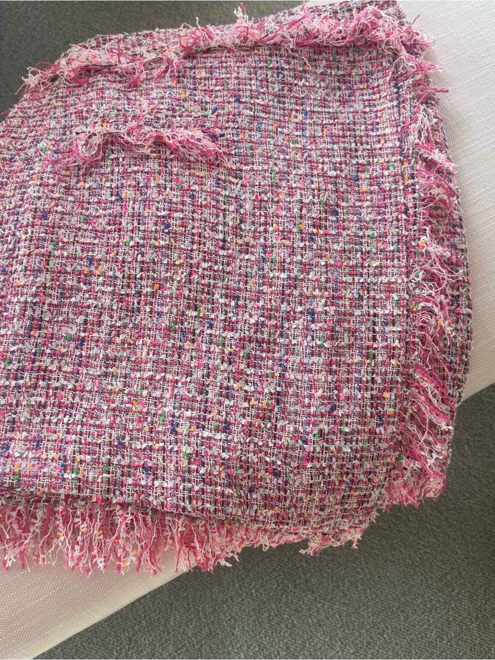 Milly size 2 Confetti print tweed mini wrap skirt. NWT